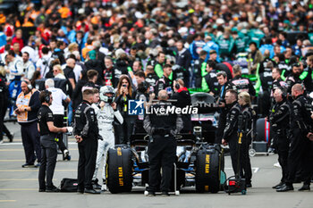 2024-07-07 - Modified F2 car prepared by Mercedes Applied Science and Carlin for the fictional Apex APXGP team in the F1 movie by Apple Studios / Bruckheimer Films, during the Formula 1 Qatar Airways British Grand Prix 2024, 12th round of the 2024 Formula One World Championship from July 5 to 7, 2024 on the Silverstone Circuit, in Silverstone, United Kingdom - F1 - BRITISH GRAND PRIX 2024 - FORMULA 1 - MOTORS