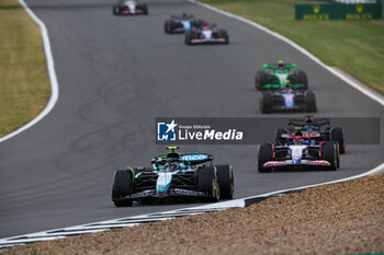 2024-07-07 - 14 ALONSO Fernando (spa), Aston Martin F1 Team AMR24, action during the Formula 1 Qatar Airways British Grand Prix 2024, 12th round of the 2024 Formula One World Championship from July 5 to 7, 2024 on the Silverstone Circuit, in Silverstone, United Kingdom - F1 - BRITISH GRAND PRIX 2024 - FORMULA 1 - MOTORS