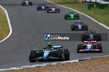 2024-07-07 - 14 ALONSO Fernando (spa), Aston Martin F1 Team AMR24, action during the Formula 1 Qatar Airways British Grand Prix 2024, 12th round of the 2024 Formula One World Championship from July 5 to 7, 2024 on the Silverstone Circuit, in Silverstone, United Kingdom - F1 - BRITISH GRAND PRIX 2024 - FORMULA 1 - MOTORS