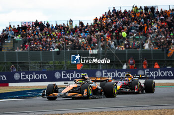 2024-07-07 - 04 NORRIS Lando (gbr), McLaren F1 Team MCL38, action during the Formula 1 Qatar Airways British Grand Prix 2024, 12th round of the 2024 Formula One World Championship from July 5 to 7, 2024 on the Silverstone Circuit, in Silverstone, United Kingdom - F1 - BRITISH GRAND PRIX 2024 - FORMULA 1 - MOTORS