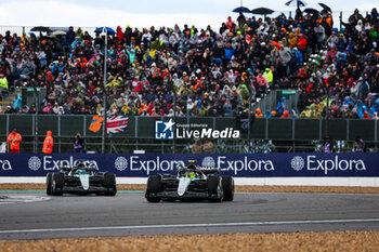 2024-07-07 - 44 HAMILTON Lewis (gbr), Mercedes AMG F1 Team W15, 63 RUSSELL George (gbr), Mercedes AMG F1 Team W15, action during the Formula 1 Qatar Airways British Grand Prix 2024, 12th round of the 2024 Formula One World Championship from July 5 to 7, 2024 on the Silverstone Circuit, in Silverstone, United Kingdom - F1 - BRITISH GRAND PRIX 2024 - FORMULA 1 - MOTORS