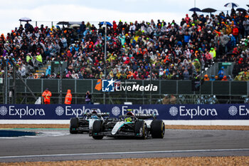 2024-07-07 - 44 HAMILTON Lewis (gbr), Mercedes AMG F1 Team W15, 63 RUSSELL George (gbr), Mercedes AMG F1 Team W15, action during the Formula 1 Qatar Airways British Grand Prix 2024, 12th round of the 2024 Formula One World Championship from July 5 to 7, 2024 on the Silverstone Circuit, in Silverstone, United Kingdom - F1 - BRITISH GRAND PRIX 2024 - FORMULA 1 - MOTORS