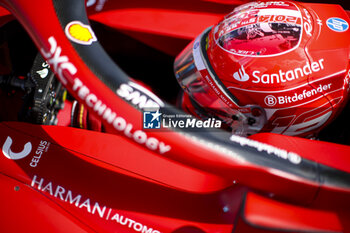 2024-07-07 - LECLERC Charles (mco), Scuderia Ferrari SF-24, portrait during the Formula 1 Qatar Airways British Grand Prix 2024, 12th round of the 2024 Formula One World Championship from July 5 to 7, 2024 on the Silverstone Circuit, in Silverstone, United Kingdom - F1 - BRITISH GRAND PRIX 2024 - FORMULA 1 - MOTORS