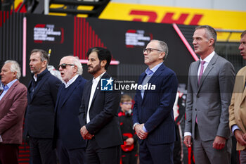 2024-07-07 - BEN SULAYEM Mohammed (uae), President of the FIA, portrait DOMENICALI Stefano (ita), Chairman and CEO Formula One Group FOG, portrait, RICHARDS David during the Formula 1 Qatar Airways British Grand Prix 2024, 12th round of the 2024 Formula One World Championship from July 5 to 7, 2024 on the Silverstone Circuit, in Silverstone, United Kingdom - F1 - BRITISH GRAND PRIX 2024 - FORMULA 1 - MOTORS