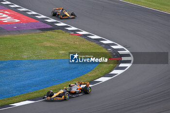 2024-07-07 - 04 NORRIS Lando (gbr), McLaren F1 Team MCL38, action 81 PIASTRI Oscar (aus), McLaren F1 Team MCL38, action during the Formula 1 Qatar Airways British Grand Prix 2024, 12th round of the 2024 Formula One World Championship from July 5 to 7, 2024 on the Silverstone Circuit, in Silverstone, United Kingdom - F1 - BRITISH GRAND PRIX 2024 - FORMULA 1 - MOTORS