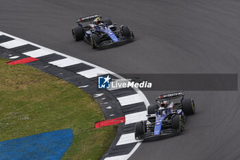 2024-07-07 - 23 ALBON Alexander (tha), Williams Racing FW45, action and 02 SARGEANT Logan (usa), Williams Racing FW46, action during the Formula 1 Qatar Airways British Grand Prix 2024, 12th round of the 2024 Formula One World Championship from July 5 to 7, 2024 on the Silverstone Circuit, in Silverstone, United Kingdom - F1 - BRITISH GRAND PRIX 2024 - FORMULA 1 - MOTORS