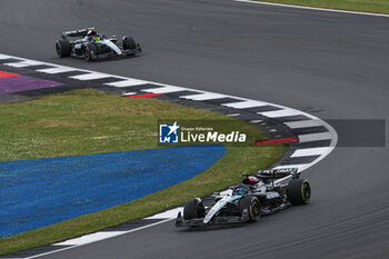 2024-07-07 - 63 RUSSELL George (gbr), Mercedes AMG F1 Team W15, action and 44 HAMILTON Lewis (gbr), Mercedes AMG F1 Team W15, action during the Formula 1 Qatar Airways British Grand Prix 2024, 12th round of the 2024 Formula One World Championship from July 5 to 7, 2024 on the Silverstone Circuit, in Silverstone, United Kingdom - F1 - BRITISH GRAND PRIX 2024 - FORMULA 1 - MOTORS