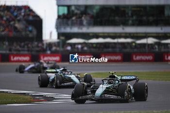 2024-07-07 - 14 ALONSO Fernando (spa), Aston Martin F1 Team AMR24, action during the Formula 1 Qatar Airways British Grand Prix 2024, 12th round of the 2024 Formula One World Championship from July 5 to 7, 2024 on the Silverstone Circuit, in Silverstone, United Kingdom - F1 - BRITISH GRAND PRIX 2024 - FORMULA 1 - MOTORS