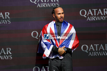 2024-07-07 - HAMILTON Lewis (gbr), Mercedes AMG F1 Team W15, portrait podium during the Formula 1 Qatar Airways British Grand Prix 2024, 12th round of the 2024 Formula One World Championship from July 5 to 7, 2024 on the Silverstone Circuit, in Silverstone, United Kingdom - F1 - BRITISH GRAND PRIX 2024 - FORMULA 1 - MOTORS