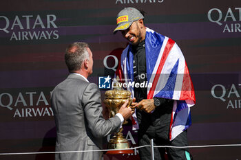 2024-07-07 - HAMILTON Lewis (gbr), Mercedes AMG F1 Team W15, portrait podium during the Formula 1 Qatar Airways British Grand Prix 2024, 12th round of the 2024 Formula One World Championship from July 5 to 7, 2024 on the Silverstone Circuit, in Silverstone, United Kingdom - F1 - BRITISH GRAND PRIX 2024 - FORMULA 1 - MOTORS