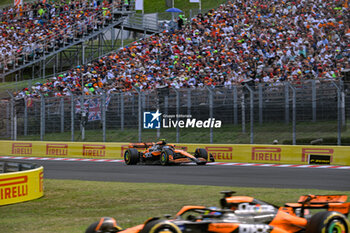 2024-07-21 - #4 Lando Norris Of The Team Mclaren Formula 1 Team, Mclaren Mercedes MCL38,Face The Race ,During Fia Formula One World Championship F1 Hungarian Grand Prix 2024, 20 July In Budapest, Hungarian - FORMULA 1 HUNGARIAN GRAND PRIX 2024 - RACE - FORMULA 1 - MOTORS