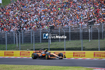 2024-07-21 - #4 Lando Norris Of The Team Mclaren Formula 1 Team, Mclaren Mercedes MCL38,Face The Race ,During Fia Formula One World Championship F1 Hungarian Grand Prix 2024, 20 July In Budapest, Hungarian - FORMULA 1 HUNGARIAN GRAND PRIX 2024 - RACE - FORMULA 1 - MOTORS