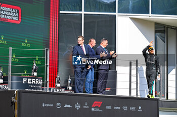 2024-07-21 - #44 Lewis Hamilton Of The Team Mercedes-Amg Petronas Formula One Team, Mercedes W15,Celebrating The Final Podium ,During Fia Formula One World Championship F1 Hungarian Grand Prix 2024, 20 July In Budapest, Hungarian - FORMULA 1 HUNGARIAN GRAND PRIX 2024 - RACE - FORMULA 1 - MOTORS