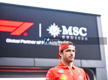 2024-07-20 - #55 Carlos Sainz Of The Team Scuderia Ferrari HP, Ferrari SF-24 In Paddock During Fia Formula One World Championship F1 Hungarian Grand Prix 2024, 20 July In Budapest, Hungarian - FORMULA 1 HUNGARIAN GRAND PRIX 2024 - PRACTICE 3  - FORMULA 1 - MOTORS