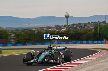 2024-07-20 - #18 Lance Stroll Of The Team Aston Martin Aramco Formula One Team, Aston Martin AMR24,They Face Practice Session 3,During Fia Formula One World Championship F1 Hungarian Grand Prix 2024, 20 July In Budapest, Hungarian - FORMULA 1 HUNGARIAN GRAND PRIX 2024 - PRACTICE 3  - FORMULA 1 - MOTORS