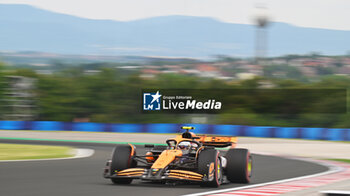 2024-07-20 - #4 Lando Norris Of The Team Mclaren Formula 1 Team, Mclaren Mercedes MCL38,They Face Practice Session 3,During Fia Formula One World Championship F1 Hungarian Grand Prix 2024, 20 July In Budapest, Hungarian - FORMULA 1 HUNGARIAN GRAND PRIX 2024 - PRACTICE 3  - FORMULA 1 - MOTORS