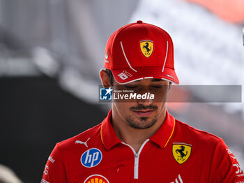 2024-07-20 - #16 Charles Leclerc Of The Team Scuderia Ferrari HP, Ferrari SF-24In Paddock During Fia Formula One World Championship F1 Hungarian Grand Prix 2024, 20 July In Budapest, Hungarian - FORMULA 1 HUNGARIAN GRAND PRIX 2024 - PRACTICE 3  - FORMULA 1 - MOTORS