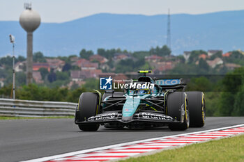 2024-07-20 - #14 Fernando Alonso Of The Team Aston Martin Aramco Formula One Team, Aston Martin AMR24,They Face Practice Session 3,During Fia Formula One World Championship F1 Hungarian Grand Prix 2024, 20 July In Budapest, Hungarian - FORMULA 1 HUNGARIAN GRAND PRIX 2024 - PRACTICE 3  - FORMULA 1 - MOTORS