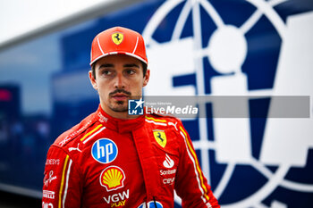 2024-07-20 - #16 Charles Leclerc Of The Team Scuderia Ferrari HP, Ferrari SF-24,In Paddock ,During Fia Formula One World Championship F1 Hungarian Grand Prix 2024, 20 July In Budapest, Hungarian - FORMULA 1 HUNGARIAN GRAND PRIX 2024 - QUALIFYING - FORMULA 1 - MOTORS