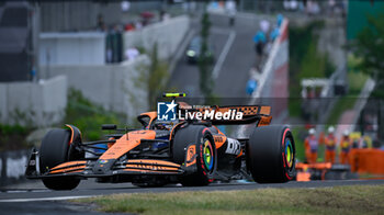 2024-07-20 - #4 Lando Norris Of The Team Mclaren Formula 1 Team, Mclaren Mercedes MCL38,Qualifying Session, During Fia Formula One World Championship F1 Hungarian Grand Prix 2024, 20 July In Budapest, Hungarian - FORMULA 1 HUNGARIAN GRAND PRIX 2024 - QUALIFYING - FORMULA 1 - MOTORS