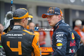 2024-07-20 - N°4 Lando Norris GBR McLaren Formula 1 Team e N°1 Max Verstappen NDL Oracle Red Bull Racing - FORMULA 1 HUNGARIAN GRAND PRIX 2024 - PRACTICE 3 AND QUALIFYING - FORMULA 1 - MOTORS