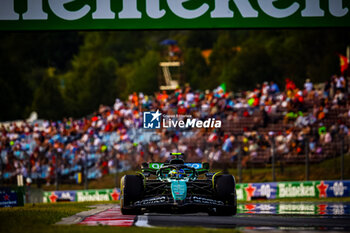 2024-07-19 - 14 Fernando Alonso, (ESP) Aramco Aston Martin Mercedes during the Hungarian GP, Budapest 18-21 July 2024 Formula 1 World championship 2024. - FORMULA 1 HUNGARIAN GRAND PRIX 2024 - PRACTICE 1 AND PRACTICE 2 - FORMULA 1 - MOTORS