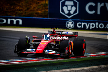 2024-07-20 - 55 Carlos Sainz, (ESP) Scuderia Ferrari during the Hungarian GP, Budapest 18-21 July 2024 Formula 1 World championship 2024. - FORMULA 1 HUNGARIAN GRAND PRIX 2024 - PRACTICE 3 AND QUALIFYING - FORMULA 1 - MOTORS