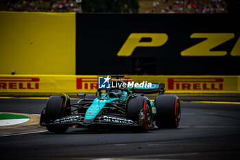 2024-07-20 - 18 Lance Stroll, (CND) Aramco Aston Martin Mercedes during the Hungarian GP, Budapest 18-21 July 2024 Formula 1 World championship 2024. - FORMULA 1 HUNGARIAN GRAND PRIX 2024 - PRACTICE 3 AND QUALIFYING - FORMULA 1 - MOTORS