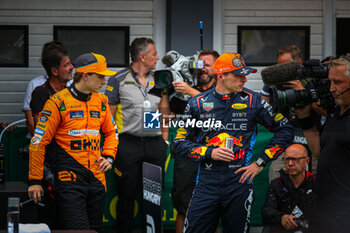 2024-07-20 - 01 Max Verstappen, (NED) Oracle Red Bull Racing Honda and Oscar Piastri (AUS) McLaren Mercedes during the Hungarian GP, Budapest 18-21 July 2024 Formula 1 World championship 2024. - FORMULA 1 HUNGARIAN GRAND PRIX 2024 - PRACTICE 3 AND QUALIFYING - FORMULA 1 - MOTORS