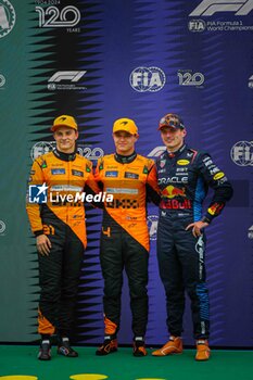 2024-07-20 - 04 Lando Norris, (GRB) , Oscar Piastri McLaren Mercedes and Max Verstappen redBull Racing Honda during the Hungarian GP, Budapest 18-21 July 2024 Formula 1 World championship 2024. - FORMULA 1 HUNGARIAN GRAND PRIX 2024 - PRACTICE 3 AND QUALIFYING - FORMULA 1 - MOTORS