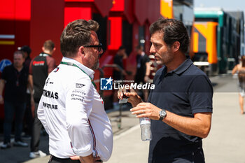 2024-07-18 - LAGRUE Gwen (fra), Driver Development Advisor for Mercedes AMG F1 Team, WEBBER Mark (aus), former F1 driver and TV presenter, portrait during the Formula 1 Hungarian Grand Prix 2024, 13th round of the 2024 Formula One World Championship from July 19 to 21, 2024 on the Hungaroring, in Mogyorod, Hungary - F1 - HUNGARIAN GRAND PRIX 2024 - FORMULA 1 - MOTORS