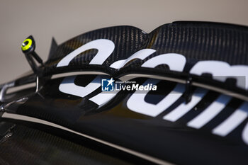 2024-07-18 - Aston Martin F1 Team AMR23, mechanical detail front wing during the Formula 1 Hungarian Grand Prix 2024, 13th round of the 2024 Formula One World Championship from July 19 to 21, 2024 on the Hungaroring, in Mogyorod, Hungary - F1 - HUNGARIAN GRAND PRIX 2024 - FORMULA 1 - MOTORS