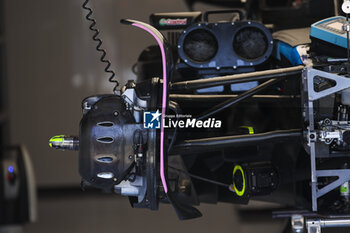 2024-07-18 - Alpine F1 Team A524, mechanical detail front brakes, freins, during the Formula 1 Hungarian Grand Prix 2024, 13th round of the 2024 Formula One World Championship from July 19 to 21, 2024 on the Hungaroring, in Mogyorod, Hungary - F1 - HUNGARIAN GRAND PRIX 2024 - FORMULA 1 - MOTORS