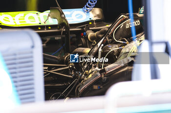 2024-07-18 - Aston Martin F1 Team AMR23, mechanical detail engine, moteur during the Formula 1 Hungarian Grand Prix 2024, 13th round of the 2024 Formula One World Championship from July 19 to 21, 2024 on the Hungaroring, in Mogyorod, Hungary - F1 - HUNGARIAN GRAND PRIX 2024 - FORMULA 1 - MOTORS