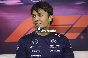 2024-07-18 - ALBON Alexander (tha), Williams Racing FW46, portrait press conference during the Formula 1 Hungarian Grand Prix 2024, 13th round of the 2024 Formula One World Championship from July 19 to 21, 2024 on the Hungaroring, in Mogyorod, Hungary - F1 - HUNGARIAN GRAND PRIX 2024 - FORMULA 1 - MOTORS