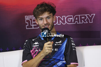 2024-07-18 - GASLY Pierre (fra), Alpine F1 Team A524, portrait press conference during the Formula 1 Hungarian Grand Prix 2024, 13th round of the 2024 Formula One World Championship from July 19 to 21, 2024 on the Hungaroring, in Mogyorod, Hungary - F1 - HUNGARIAN GRAND PRIX 2024 - FORMULA 1 - MOTORS