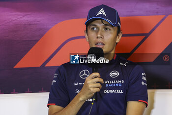 2024-07-18 - ALBON Alexander (tha), Williams Racing FW46, portrait press conference during the Formula 1 Hungarian Grand Prix 2024, 13th round of the 2024 Formula One World Championship from July 19 to 21, 2024 on the Hungaroring, in Mogyorod, Hungary - F1 - HUNGARIAN GRAND PRIX 2024 - FORMULA 1 - MOTORS