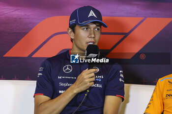 2024-07-18 - ALBON Alexander (tha), Williams Racing FW46, portrait press conference during the Formula 1 Hungarian Grand Prix 2024, 13th round of the 2024 Formula One World Championship from July 19 to 21, 2024 on the Hungaroring, in Mogyorod, Hungary - F1 - HUNGARIAN GRAND PRIX 2024 - FORMULA 1 - MOTORS