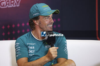 2024-07-18 - ALONSO Fernando (spa), Aston Martin F1 Team AMR24, portrait press conference during the Formula 1 Hungarian Grand Prix 2024, 13th round of the 2024 Formula One World Championship from July 19 to 21, 2024 on the Hungaroring, in Mogyorod, Hungary - F1 - HUNGARIAN GRAND PRIX 2024 - FORMULA 1 - MOTORS