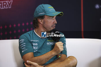 2024-07-18 - ALONSO Fernando (spa), Aston Martin F1 Team AMR24, portrait press conference during the Formula 1 Hungarian Grand Prix 2024, 13th round of the 2024 Formula One World Championship from July 19 to 21, 2024 on the Hungaroring, in Mogyorod, Hungary - F1 - HUNGARIAN GRAND PRIX 2024 - FORMULA 1 - MOTORS