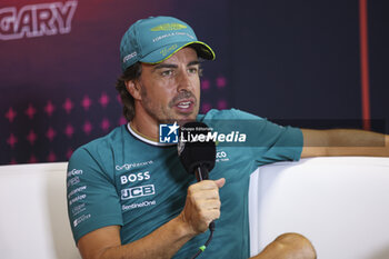 2024-07-18 - ALONSO Fernando (spa), Aston Martin F1 Team AMR24, portrait press conference during the Formula 1 Hungarian Grand Prix 2024, 13th round of the 2024 Formula One World Championship from July 19 to 21, 2024 on the Hungaroring, in Mogyorod, Hungary - F1 - HUNGARIAN GRAND PRIX 2024 - FORMULA 1 - MOTORS