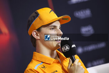 2024-07-18 - PIASTRI Oscar (aus), McLaren F1 Team MCL38, portrait press conference during the Formula 1 Hungarian Grand Prix 2024, 13th round of the 2024 Formula One World Championship from July 19 to 21, 2024 on the Hungaroring, in Mogyorod, Hungary - F1 - HUNGARIAN GRAND PRIX 2024 - FORMULA 1 - MOTORS