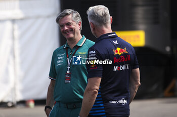 2024-07-18 - STEVENSON Andy, Sporting Director of Aston Martin F1 Team, portrait and WHEATLEY Jonathan (gbr), Team Manager of Red Bull Racing, portrait during the Formula 1 Hungarian Grand Prix 2024, 13th round of the 2024 Formula One World Championship from July 19 to 21, 2024 on the Hungaroring, in Mogyorod, Hungary - F1 - HUNGARIAN GRAND PRIX 2024 - FORMULA 1 - MOTORS