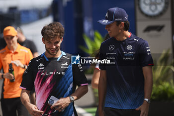 2024-07-18 - GASLY Pierre (fra), Alpine F1 Team A524, portrait and ALBON Alexander (tha), Williams Racing FW46, portrait during the Formula 1 Hungarian Grand Prix 2024, 13th round of the 2024 Formula One World Championship from July 19 to 21, 2024 on the Hungaroring, in Mogyorod, Hungary - F1 - HUNGARIAN GRAND PRIX 2024 - FORMULA 1 - MOTORS