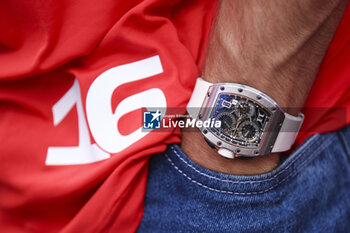 2024-07-18 - LECLERC Charles (mco), Scuderia Ferrari SF-24, portrait, Richard Mille during the Formula 1 Hungarian Grand Prix 2024, 13th round of the 2024 Formula One World Championship from July 19 to 21, 2024 on the Hungaroring, in Mogyorod, Hungary - F1 - HUNGARIAN GRAND PRIX 2024 - FORMULA 1 - MOTORS