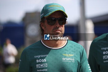 2024-07-18 - ALONSO Fernando (spa), Aston Martin F1 Team AMR24, portrait during the Formula 1 Hungarian Grand Prix 2024, 13th round of the 2024 Formula One World Championship from July 19 to 21, 2024 on the Hungaroring, in Mogyorod, Hungary - F1 - HUNGARIAN GRAND PRIX 2024 - FORMULA 1 - MOTORS