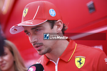 2024-07-18 - LECLERC Charles (mco), Scuderia Ferrari SF-24, portrait during the Formula 1 Hungarian Grand Prix 2024, 13th round of the 2024 Formula One World Championship from July 19 to 21, 2024 on the Hungaroring, in Mogyorod, Hungary - F1 - HUNGARIAN GRAND PRIX 2024 - FORMULA 1 - MOTORS