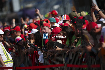 2024-07-18 - Scuderia Ferrari fans during the Formula 1 Hungarian Grand Prix 2024, 13th round of the 2024 Formula One World Championship from July 19 to 21, 2024 on the Hungaroring, in Mogyorod, Hungary - F1 - HUNGARIAN GRAND PRIX 2024 - FORMULA 1 - MOTORS