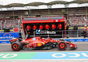 2024-07-20 - Charles Leclerc (MON) - Scuderia Ferrari - Ferrari SF-24 - Ferrari during Saturday Free Practice and qualify, July 20, of Formula 1 Hungarian Grand Prix 2024, scheduled to take place at Hungaroring track in Mogyorod, Budapest, Hungary, july 19 to july 21, 2024 - FORMULA 1 HUNGARIAN GRAND PRIX 2024 - PRACTICE 3 AND QUALIFYING - FORMULA 1 - MOTORS