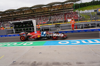 2024-07-20 - Charles Leclerc (MON) - Scuderia Ferrari - Ferrari SF-24 - Ferrari during Saturday Free Practice and qualify, July 20, of Formula 1 Hungarian Grand Prix 2024, scheduled to take place at Hungaroring track in Mogyorod, Budapest, Hungary, july 19 to july 21, 2024 - FORMULA 1 HUNGARIAN GRAND PRIX 2024 - PRACTICE 3 AND QUALIFYING - FORMULA 1 - MOTORS